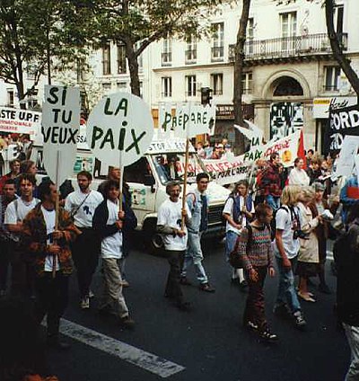 Franse demonstratie tegen geweld