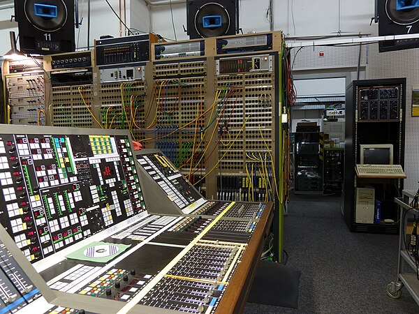 Lawo PTR mixing console, obtained for the studio in the early 1990s, now in the Ossendorf museum maintained by Volker Müller