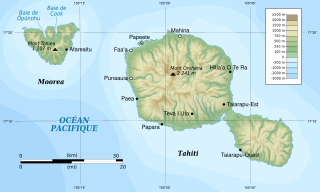 Topographische Karte Tahitis