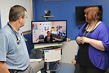New telecommunication equipment for nurses and doctors at Health Sciences North/Horizon Sante-Nord (HSN) in Ontario, Canada. Technology and nursing.jpg
