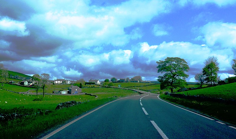 File:The A623 near Sparrowpit - geograph.org.uk - 2940464.jpg