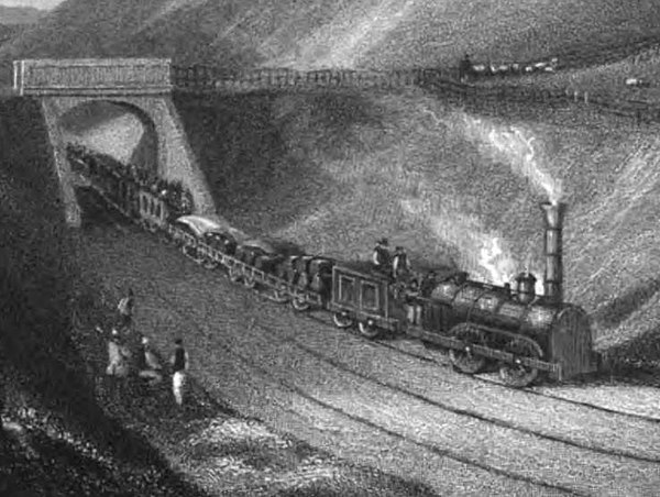 An early train on the Newcastle and Carlisle Railway