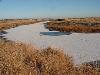 Elliot Water, near Elliot, frozen over The Elliot Water - geograph.org.uk - 85349.jpg