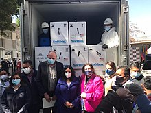 The US delivers vaccines to Bolivia through the COVAX program in 2021 The United States Delivers COVID-19 Vaccine Doses to Bolivia (51524627160).jpg