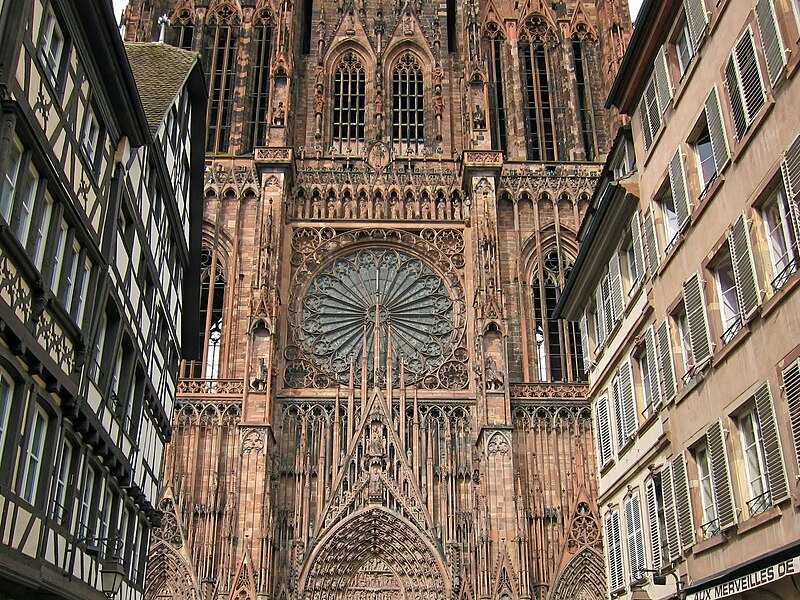 File:The flamboyant facade of Strasbourg's Cathedral.jpg