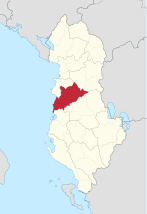 Tirana County in Albania.svg
