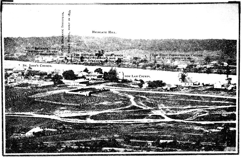 File:Tom Petrie's reminiscences of early Queensland - Brisbane in 1858-9, From Windmill (Observatory).jpg