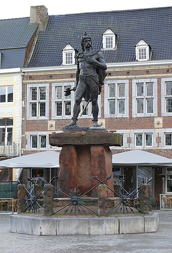 Statue of Ambiorix in the main square of Tongeren.