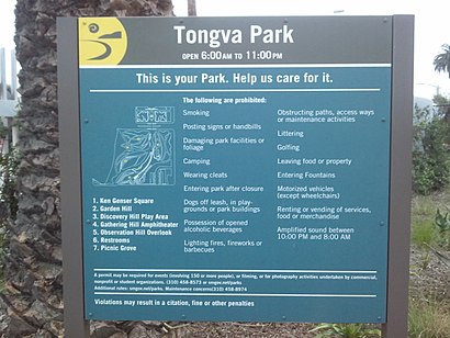 How to get to Tongva Park with public transit - About the place