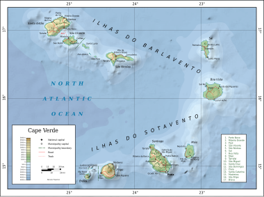 Cape Verde map.