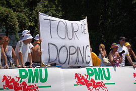 Protest tegen dopinggebruik bij de Tour de France van 2006