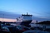 Ferry arriving in port