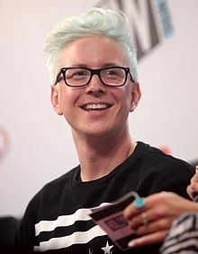 Tyler Oakley, winner of the Legacy Award at the Streamy Purpose Awards Tyler Oakley by Gage Skidmore.jpg