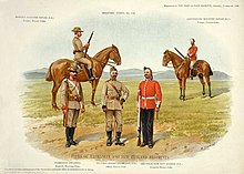 The Christchurch City Guards (bottom Right), 1900 Types of Tasmanian and New Zealand Regiments.jpg