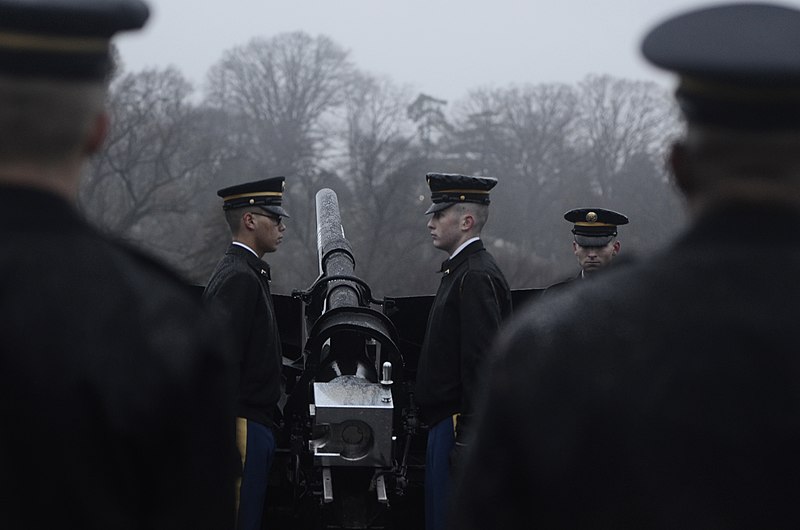 File:U.S. Soldiers with the U.S. Army Presidential Salute Battery, 3rd U.S. Infantry Regiment fire a cannon during a training exercise for the presidential inauguration at Arlington National Cemetery, Va 130115-A-MM054-098.jpg