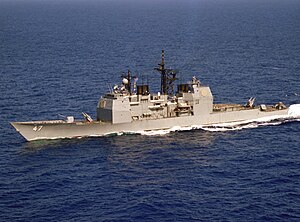 USS Ticonderoga (CG-47) underway off Puerto Rico on 9 April 1983 (6379851).jpg