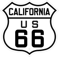 Indicator de drum Route 66 în California