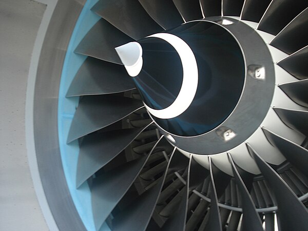 The 22-blade fan of an A320's V2500-A1