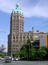 The Sun Tower was the newspaper's home from 1937 to 1965. Vancouver Sun Tower.jpg