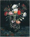 Thumbnail for Vase with White and Red Carnations