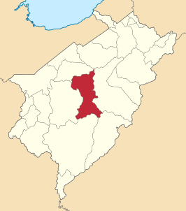 Locatie van de gemeente in Mérida