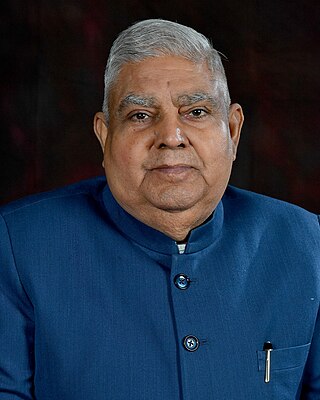 <span class="mw-page-title-main">Jagdeep Dhankhar</span> Vice President of India since 2022