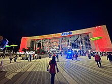 View of Amerant Bank Arena from Publix Plaza before a Florida Panthers game during the 2023-24 season. View of Amerant Bank Arena from Publix Plaza before a Florida Panthers game during the 2023-24 season..jpg