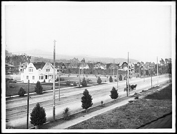 デイル・ストリート（あるいはオレンジ・ストリート？）の屋上から、1905年