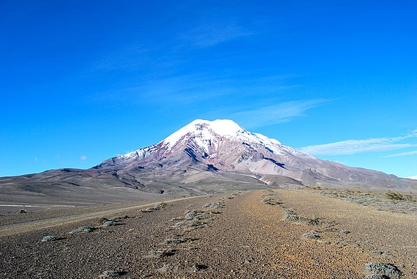 Chimborazo, the farthest peak from the center of Earth and probably the greatest of the North Andes Plate