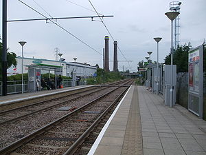 Waddon Marsh tramvay durağı batıya bak.