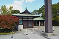 The Wakanaga shrine building at Hōkoku, a Shinto shrine in Chuo-ku.