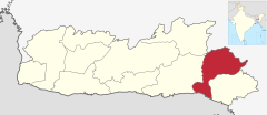 Localizacion del districte de West Jaintia Hills en Meghalaya