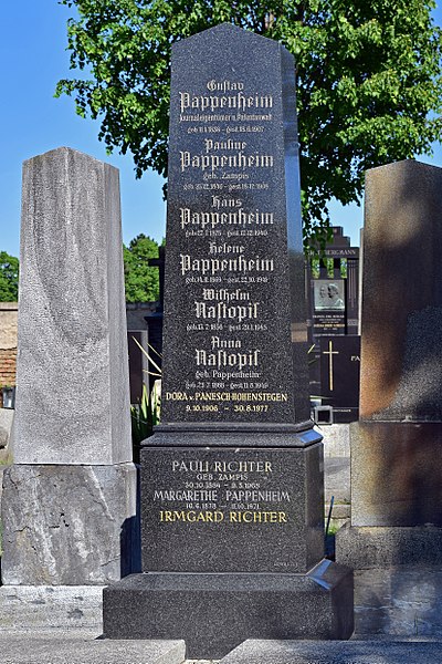 File:Wiener Zentralfriedhof - evangelische Abteilung - Gustav Pappenheim.jpg