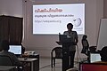 Mujeeb introducing Malayalam Wikipedia to participants.