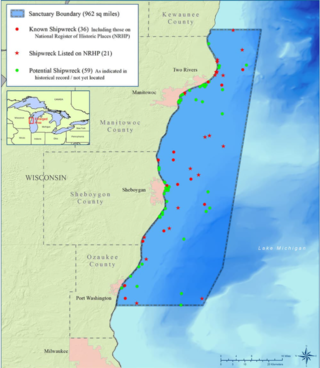 <span class="mw-page-title-main">Wisconsin Shipwreck Coast National Marine Sanctuary</span> Protected marine area in Lake Michigan off Wisconsin, United States