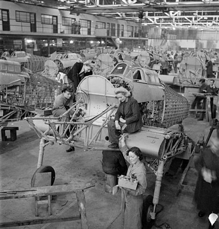 Hurricane production line, 1942
