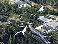 Image 18Aerial view of Yad Vashem, Jerusalem, Israel's Holocaust memorial; the museum, designed by Moshe Safdie, opened in 2005 and tells the personal stories of ninety Holocaust victims and survivors
