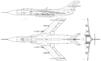 Yakovlev Yak-28-64 3-view line drawing.svg