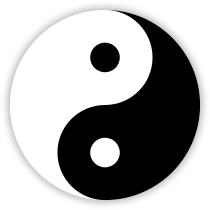 علامة اليين واليانغ ترمز لكيفية عمل الأشياء في العلم الصيني القديم.