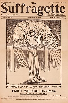 ""The_Suffragette",_13_June_1913_-_Emily_Davison_memorial_edition.jpg" by User:SchroCat
