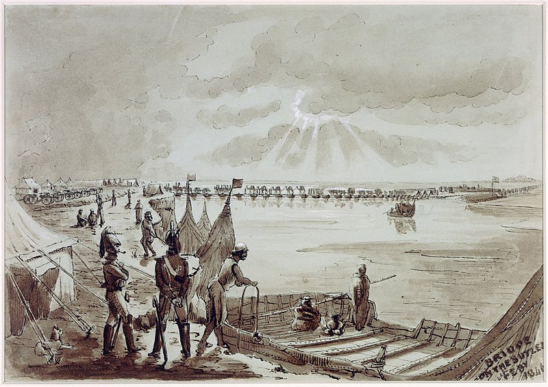 File:'Bridge on the Sutlej' by Henry Yule (1846).jpg