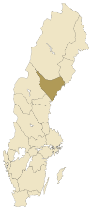 Pozicija Ångermanlanda na karti Švedske