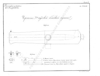 Височайше затверджений чертеж 3-пудової бомбової гармати зразка 1849 р.