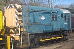 08850 at Pickering Carriage and Wagon Works in British Rail Blue.