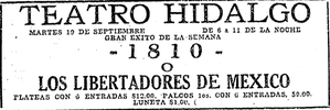 Miniatura para 1810 o ¡Los Libertadores de México!