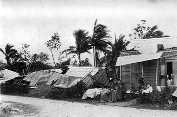 Damage in Puerto Rico after Hurricane San Ciriaco.