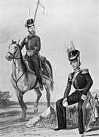Воин и Штаб-офицер Конного полка Симбирского ополчения, 1813—1814 гг. (Формировался в Карсуне).