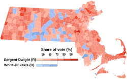 Tahun 1970 Massachusetts gubernur hasil pemilihan peta oleh kotamadya.svg