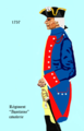 l' uniforme du régiment « Aquitaine cavalerie » 1757