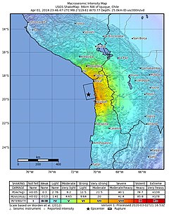 2014 Iquique Earthquake ShakeMap.jpg